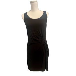 Ladies Black Side Knot T-shirt Dress XS